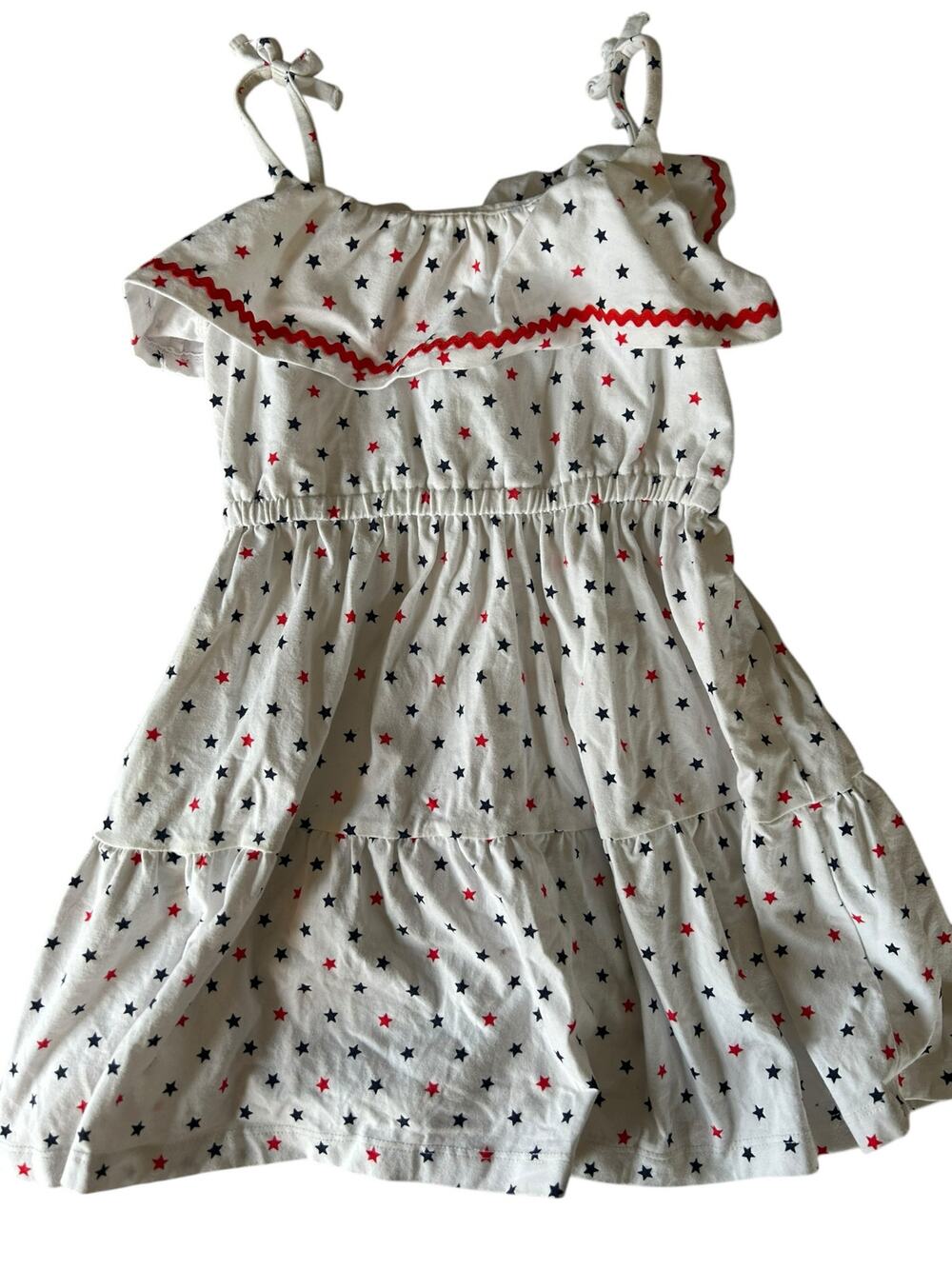 Janie and Jack red white bleu star dress size 5